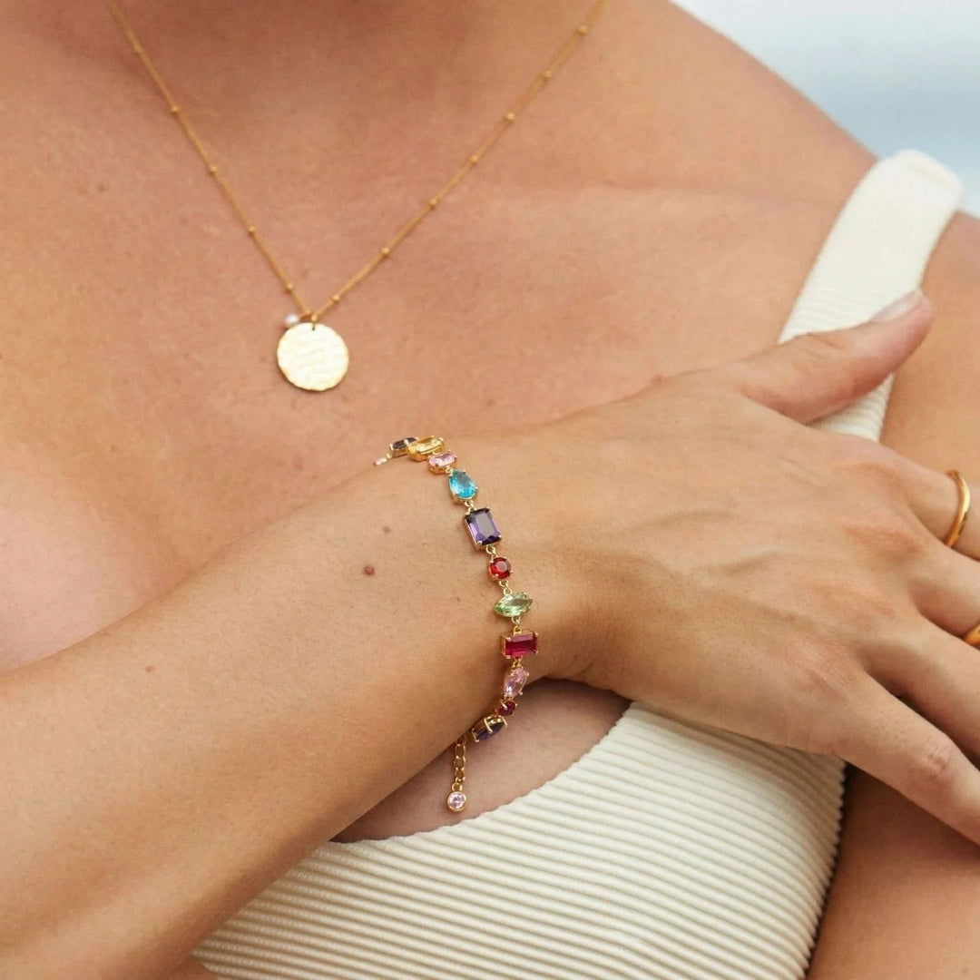 Gold-Plated Crystal Bracelet for Women