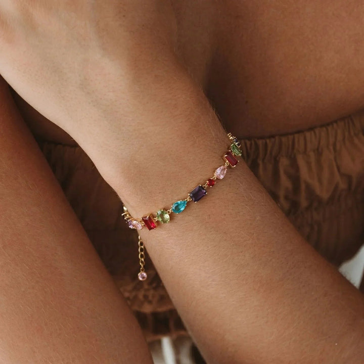 Gold-Plated Crystal Bracelet for Women
