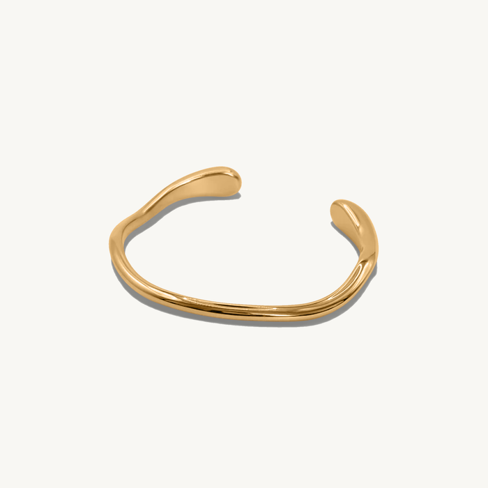 Women's Open Cuff Bracelet with Smooth Curved Design